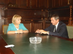 8 September 2011 National Assembly Speaker Prof. Dr Slavica Djukic-Dejanovic talks to Greek Foreign Minister Stavros Lambrinidis